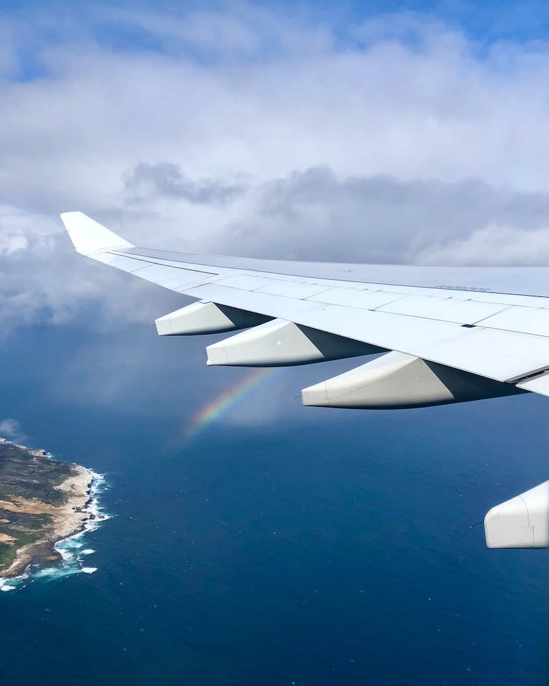 Plane flying to Koh Samui, Thailand.