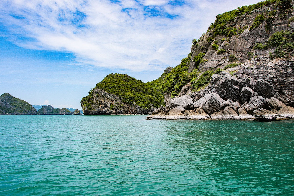 Beautiful water in Ang Thong National Park Koh Samui Thailand