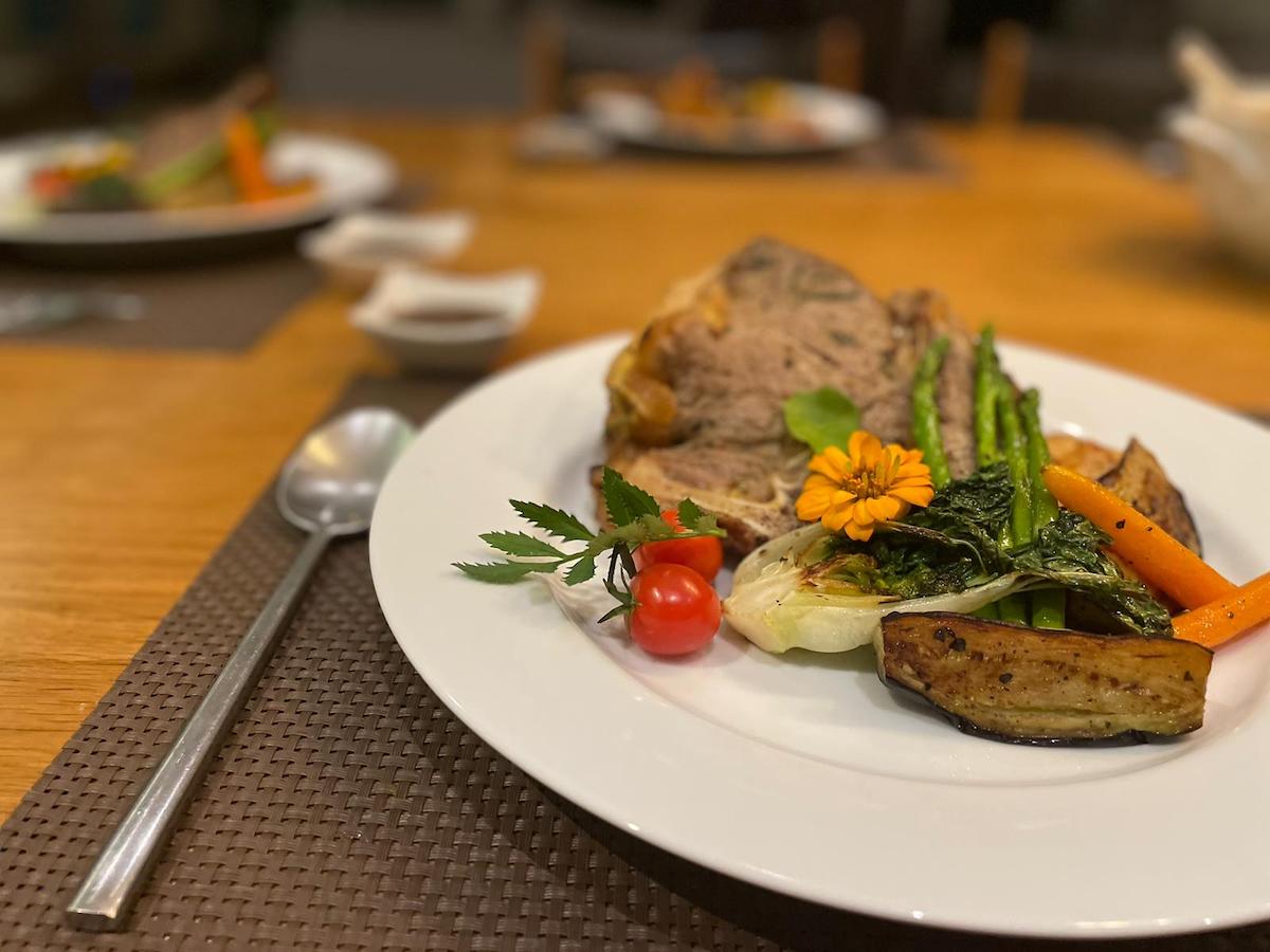 Delicious steak made by private chef. 