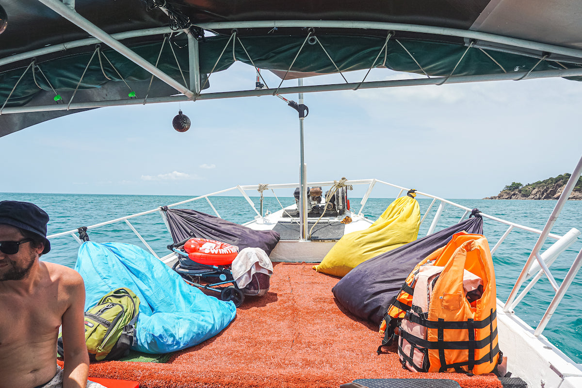 Comfortable boat during fishing with Paradise