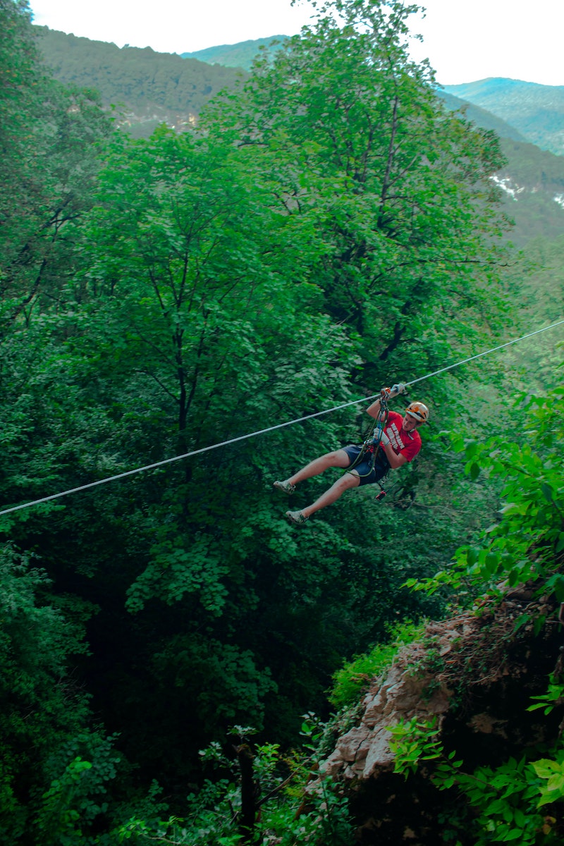 Zip Lining through the jungle in Koh Samui