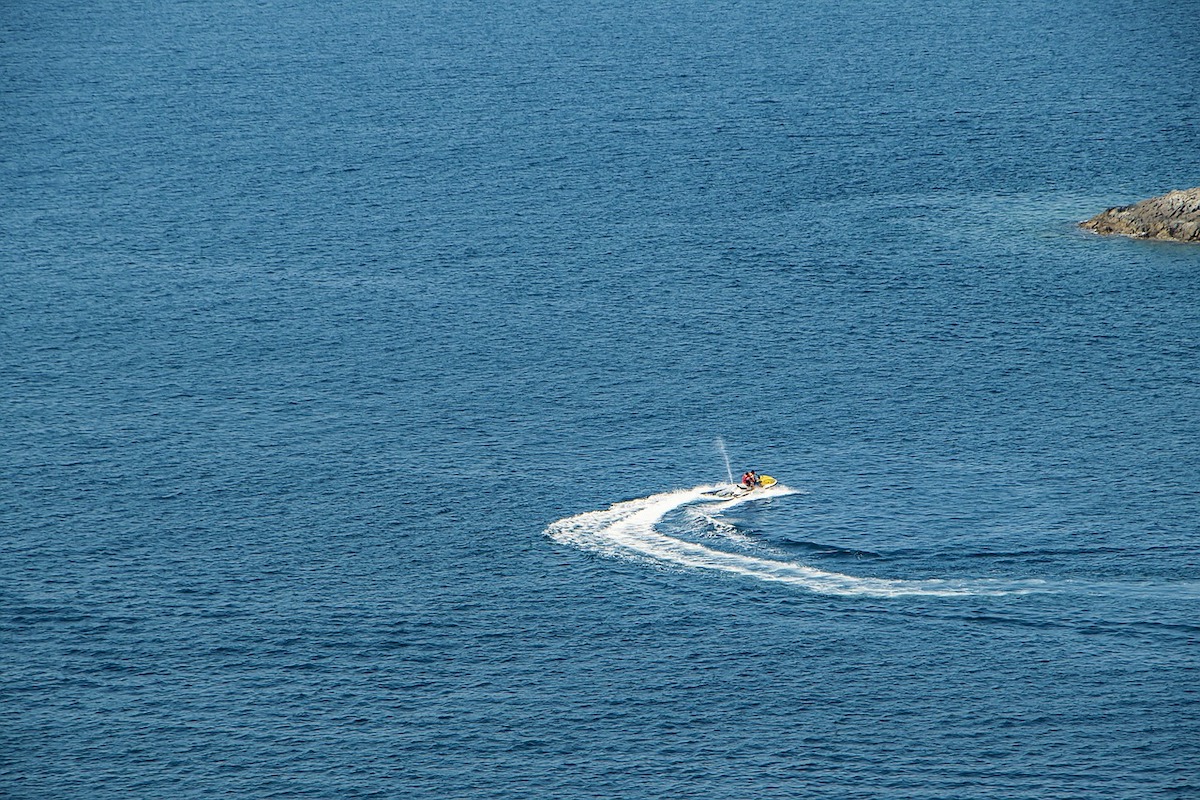 Aerial shot of Jet Ski in Koh Samui